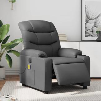 vidaXL Massagesessel Elektrisch Grau Kunstleder 3206595