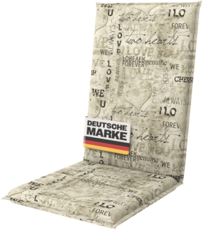 Gardissimo Hochlehnerauflage Hochlehnerauflage 8613 Gartenstuhl Auflagen Kissen Polster Hochlehner, (1 St, 1 Auflage), für Hochlehner-Stühle UV-beständig inkl. Bindebänder und Halteband