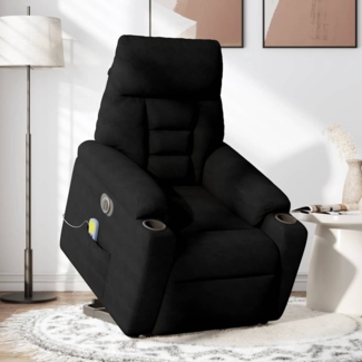 vidaXL Massagesessel Aufstehhilfe Elektrisch Schwarz Mikrofasergewebe 3303111