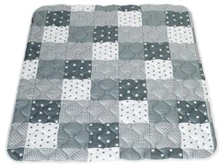 Babyfrücht 'High-Line Premium' Krabbeldecke Patchwork Sterne/Punkte grau 130x150 cm