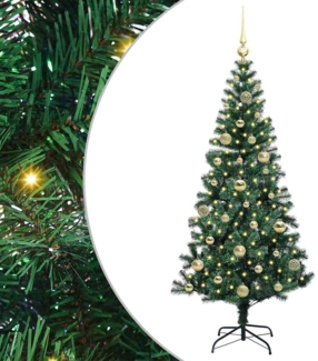 vidaXL Künstlicher vorbeleuchteter Weihnachtsbaum Grün 150 cm 3396753