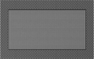 vidaXL Outdoor-Teppich Chevron ARAKIL Schwarz und Grau 400 x 250 cm 42003456