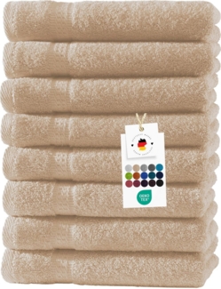 Carpe Sonno Handtuch Set 50x100 cm 100% Baumwolle Handtücher Set 500 g/m2 Frottier Handtuchset, Frottier (Spar-Set, 8-St), Extra Soft & Weich, Saugfähig, Schwer, Atmungsaktiv, schnell trocknend