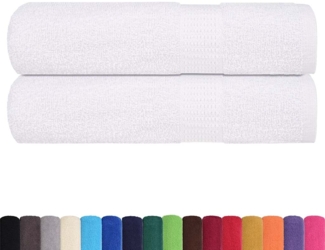 vidaXL Handtücher 2 Stk. Weiß 50x100 cm 360 g/m² 100% Baumwolle 136649