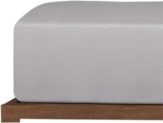 Uncover by Schiesser Spannbettlaken New Jersey - Edeljersey - 150 x 200 cm - Hellgrau