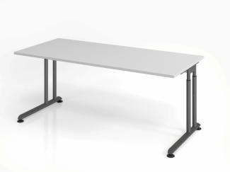 Schreibtisch C-Fuß 180x80 cm Grau/Graphit