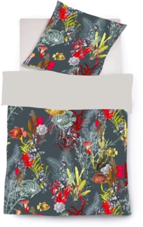 Fleuresse Mako-Satin Bettwäsche 200x220 Fische Korallen Meer exotic sea Wende 114200-7