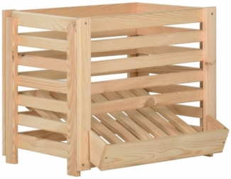 DOTMALL Kartoffelkiste Holzkiste Vorratskiste Universalkiste aus Holz langlebig (Stück)