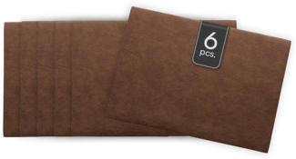 ASA SELECTION Platzset VEGAN LEATHER, Tisch-Sets, Karamell, B 33 cm, (Set, 6-St)