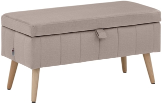 INOSIGN Truhenbank AMIRA Sitzbank mit Stauraum, Maße B/T/H: 81/36/43 cm, mit Staufach, in 3 Bezugsqualitäten mit feiner Steppung