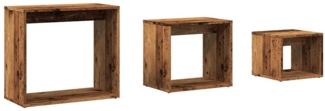 vidaXL Satztische 3 Stk. Altholz-Optik Holzwerkstoff 856674