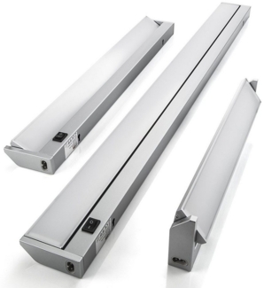 SO-TECH® LED Unterbauleuchte Alessia 350-910 mm mit diffuser Scheibe ohne Lichtpunkte, Reihenschaltung, LED fest integriert, Neutralweiß, 1er Set 5W / 350 mm