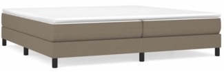 vidaXL Polsterbett, Stoff, 25,0 cm, Taupe, 200x200 cm