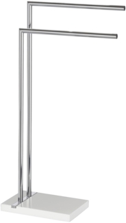 WENKO NOBLE Handtuchhalter, Weiß, mit 2 Armen, stehend