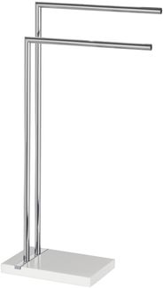 WENKO NOBLE Handtuchhalter, Weiß, mit 2 Armen, stehend