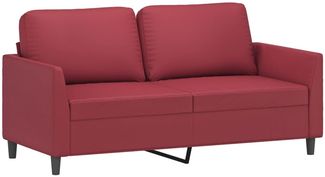 vidaXL 2-Sitzer-Sofa Weinrot 140 cm Kunstleder 359336