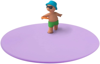 Lurch Mein Deckel Summer Fun Finn Frisbee, Glasabdeckung aus BPA-freiem Premium-Platin-Silikon, Ø 10,5cm, Lila