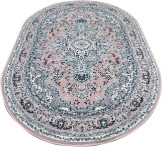 Home affaire Teppich Oriental, Made in Belgium, oval, Höhe: 7 mm, Orient-Optik, mit Bordüre, Kurzflor, pflegeleicht, elegant