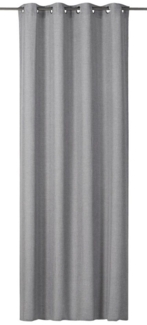 ELBERSDRUCKE Vorhang Ösenschal Lino grau blickdicht 255x140 cm Uni Vorhang mit Ösen (1 St), blickdicht