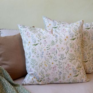 Chic Antique - Kissenbezug Kissenhülle 60x60cm Blumenmuster Opal Creme 16119419