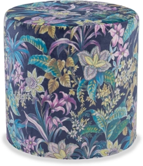 H.O.C.K. Sitzhocker H.O.C.K. Blue Velvet Hocker rund Pouf ø45x45 cm, Hocker: Bequem, vielseitig, Wohnzimmer, Schlafzimmer & Flur