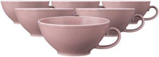 Seltmann Weiden Beat Color Glaze Teetasse 140 ml 6er Set - Altrosa