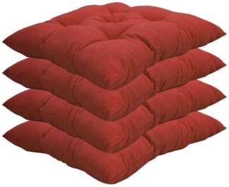 NYVI Stuhlkissen Sitzkissen Genua 4er Set - Dekokissen Sitzauflage für Indoor & Outdoor, Komfortabel & Robust, Gartenstuhlauflagen für 40x40 cm große Stühle