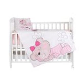 Chipolino Babybettwäsche 3-teilig, Decke 130 x 100 cm, Kissen 45 x 35 cm, Laken rosa