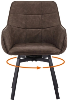 Ofcasa Esszimmerstuhl Kunstlderstuhl (1er Set, 1 St), Gepolsterter Drehstuhl mit hoher Rückenlehne