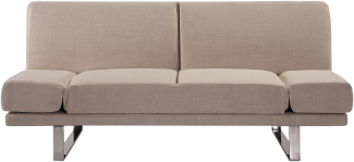 Schlafsofa 2-Sitzer Polsterbezug beige YORK