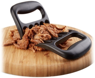 HAC24 Fleischgabel 2er Set Fleischkralle Pulled Pork Gabeln Bärenklaue BBQ, Schwarz Kunststoff