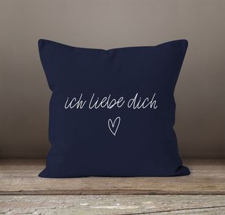 MoonWorks Dekokissen Kissenbezug Kissenhülle Ich liebe Dich Liebe Love Geschenk