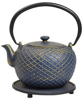 JA-UNENDLICH Teekanne Yoyo, 0.8 l, aus Gusseisen handgefertigt im Sandgussverfahren, innen emailliert