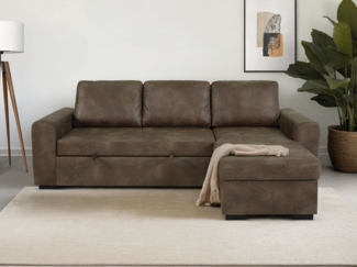 Trends by HG Ecksofa Poll L-Form, B: 245 cm, mit Bettfunktion & Bettkasten