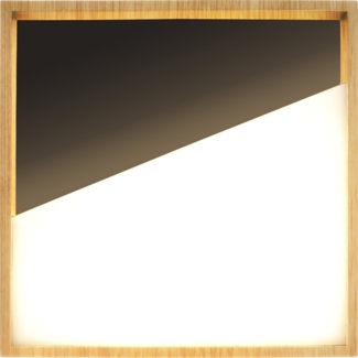 ECO Light 9360 M NERO LED-Deckenleuchte VISTA eckig schwarz holz 3000K 40x40cm