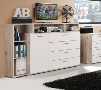 Sideboard Kommode Anrichte sandeiche weiß 153cm