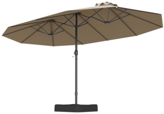 COSTWAY Sonnenschirm, LxB: 470x285 cm, Marktschirm mit Ständer, Kurbel, für Garten, Terrasse