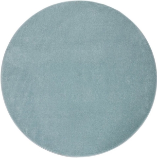 Paco Home Teppich Porto 890, rund, Höhe: 13 mm, Kurzflor, Uni-Farben, ideal im Wohnzimmer & Schlafzimmer