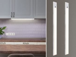 2er SET Akku Unterbauleuchten flach mit Bewegungsmelder, Länge 40cm