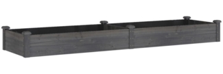 vidaXL Hochbeet mit Einsatz Grau 240x60x25 cm Massivholz Tanne 364300