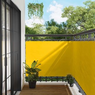 vidaXL Balkonsichtschutz Gelb 110 x 700 cm Oxford-Stoff 42030804