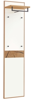 Garderobenpaneel MONDO Castino , Holz, Holzwerkstoff , Weiß, Holzfarben , 44 x 183 x 29 cm