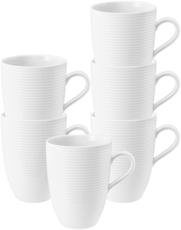 Seltmann Weiden Beat Color Glaze Kaffeebecher 350 ml 6er Set Weiß - DS