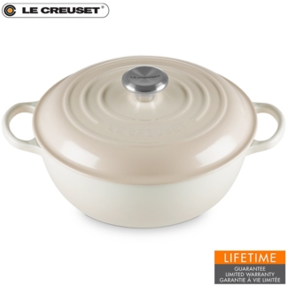 Le Creuset Stew Pot Rund Signature 26 cm Meringue - Creme/Beige - 26 cm