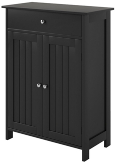 KOMFOTTEU Badkommode, Badschrank mit Schublade & Türen & höhenverstellbarem Regal