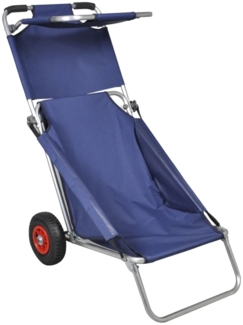 vidaXL Strandwagen mit Rädern Tragbar Klappbar Blau 90446