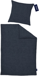 Hechter Paris Bettwäsche Musselin 0481309 UNI, marine, 1x 135x200 cm + 1x 80x80 cm