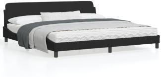 vidaXL Bettgestell "Dover" Schwarz 200x200 cm Samt 373254