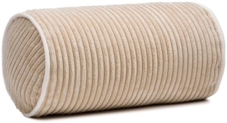 Gözze Nackenrolle ANAFI, Ø 20 x L 40 cm, Crem, Polyester, Cordoptik, 1-tlg, mit Reißverschluss