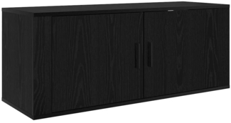 vidaXL Wandmontiertes TV-Regal Schwarz Eichen-Optik 100 x 34,5 x 40 cm 881155
